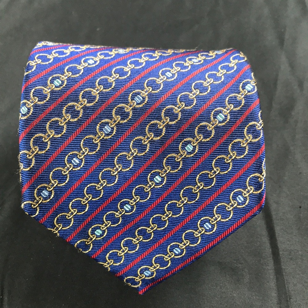 🔵 Tino Cosina made in Italy chain pattern Tie